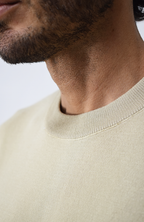 Camiseta Tejida Kaki Para Hombre