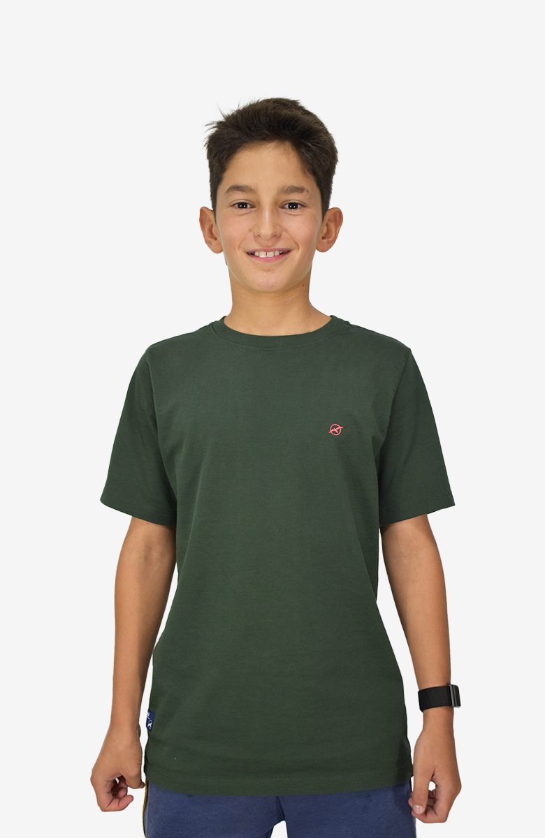 Camiseta básica niño color Verde