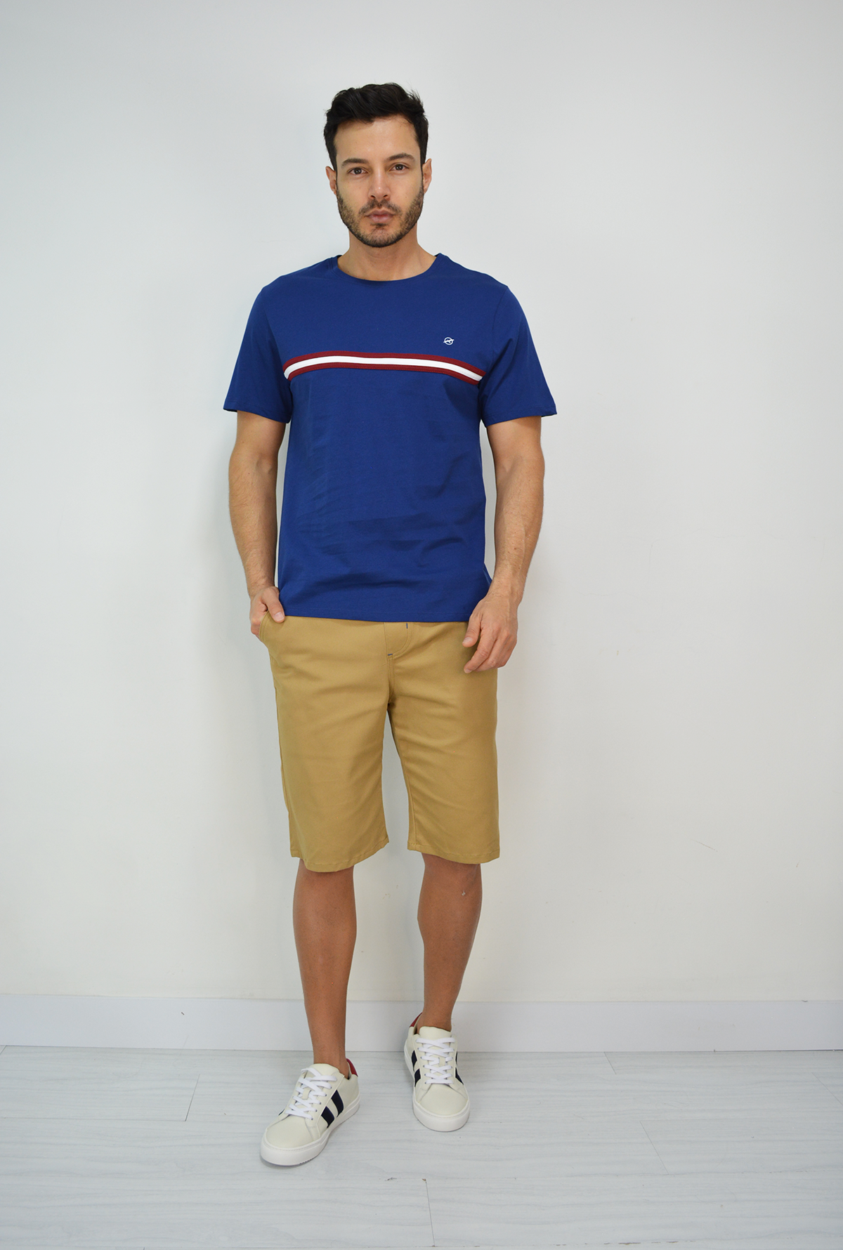 Camiseta Azul Para Hombre TS3042