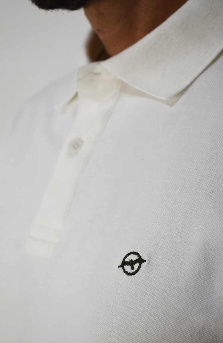 Camiseta tipo Polo Marfil para Hombre