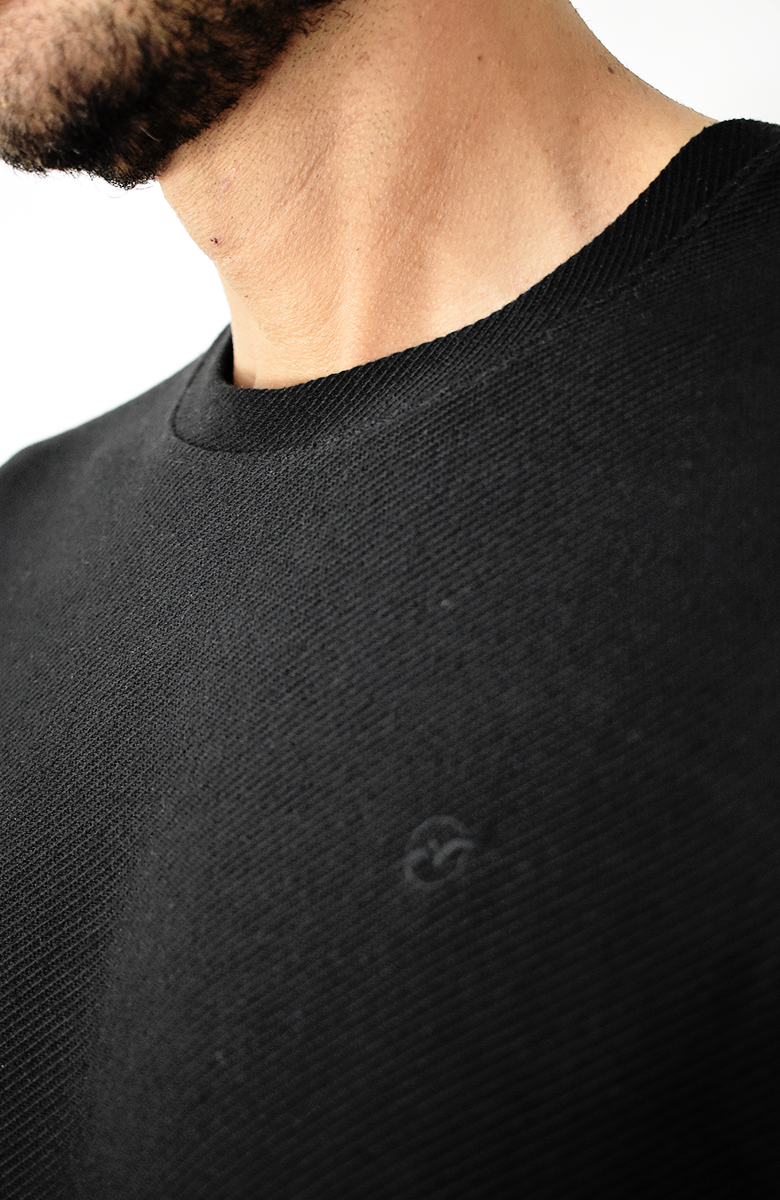 Camiseta texturizada Negra para Hombre