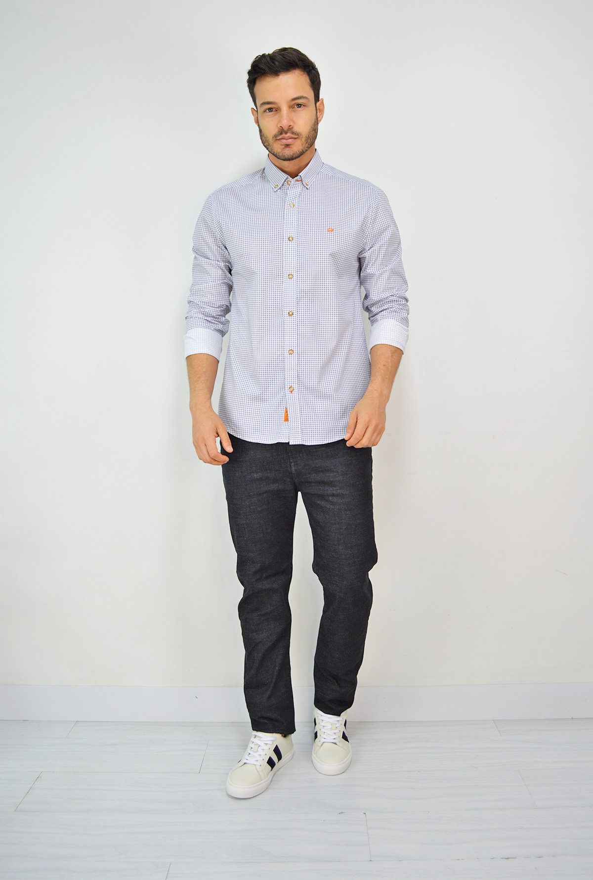 Camisa manga larga blanca para hombre DMCML03