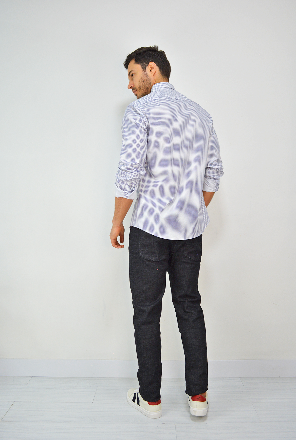 Camisa manga larga blanca para hombre DMCML03