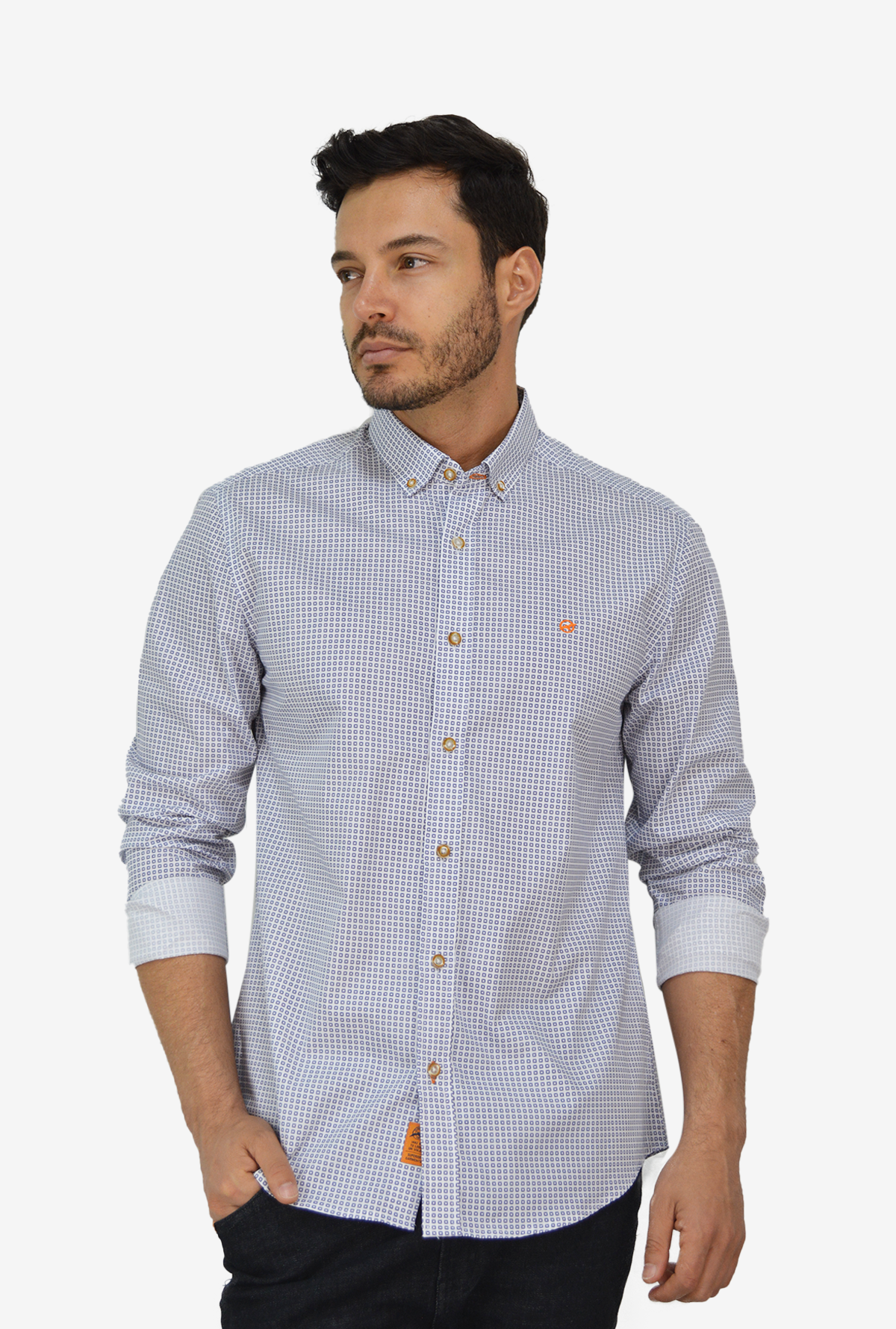 Camisa manga larga blanca para hombre DMCML03