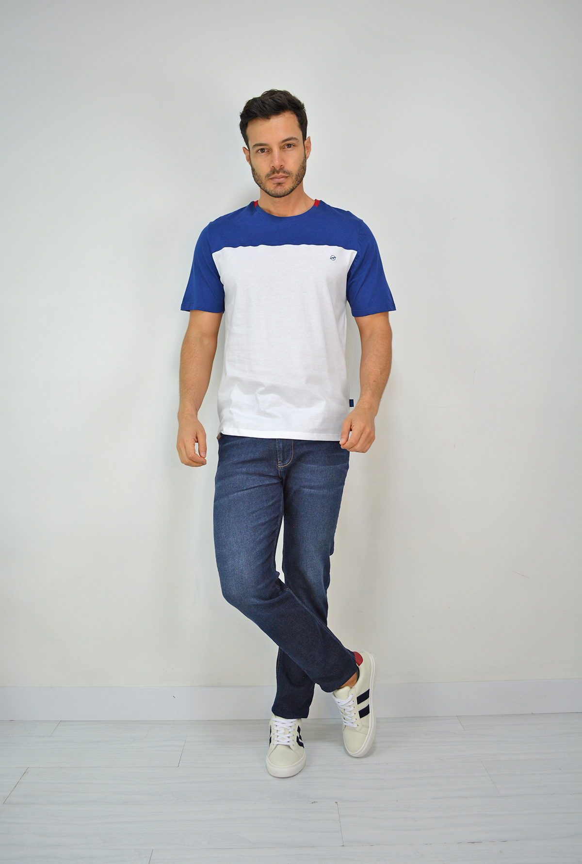 Camiseta Azul Para Hombre TSM3048