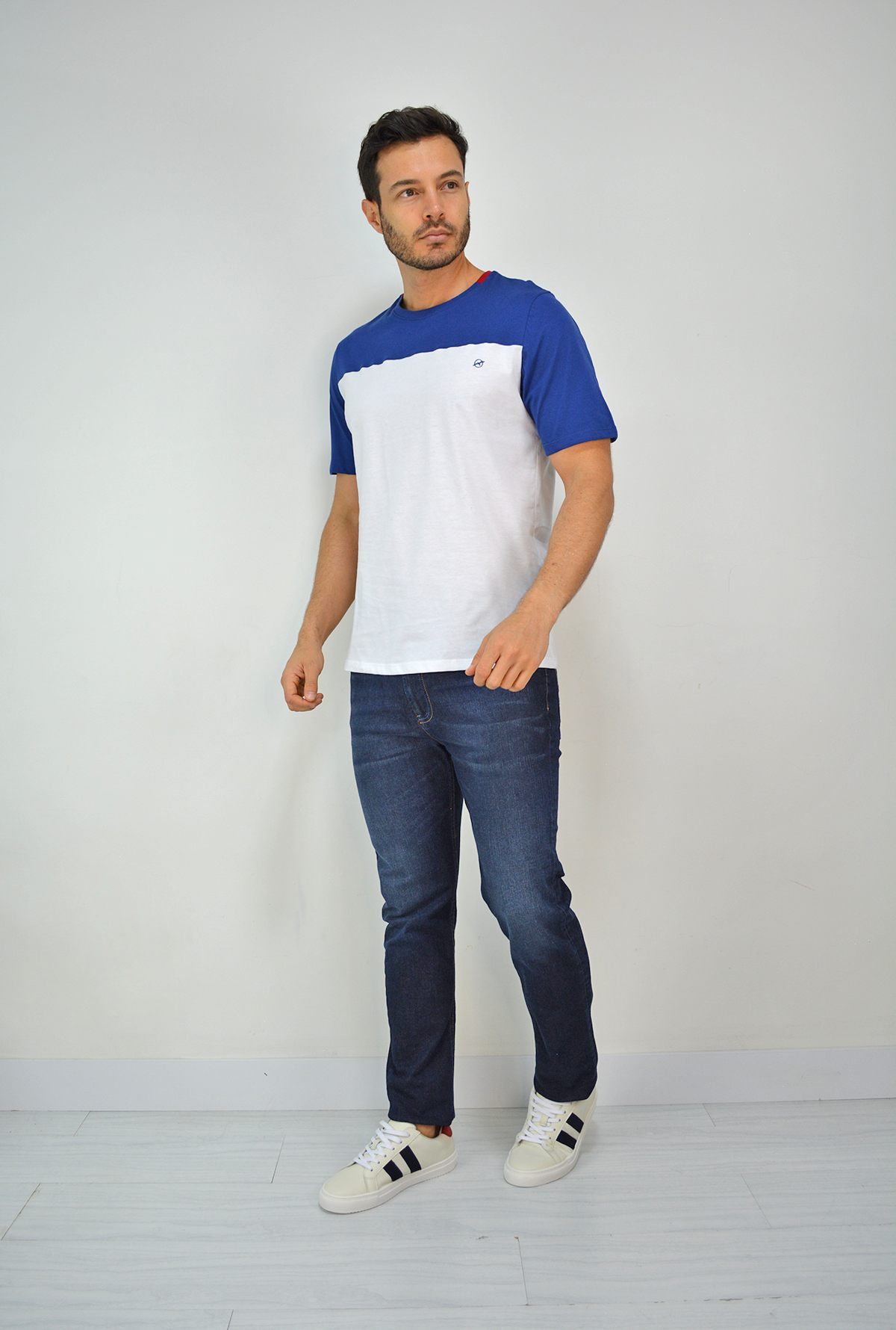 Camiseta Azul Para Hombre TSM3048