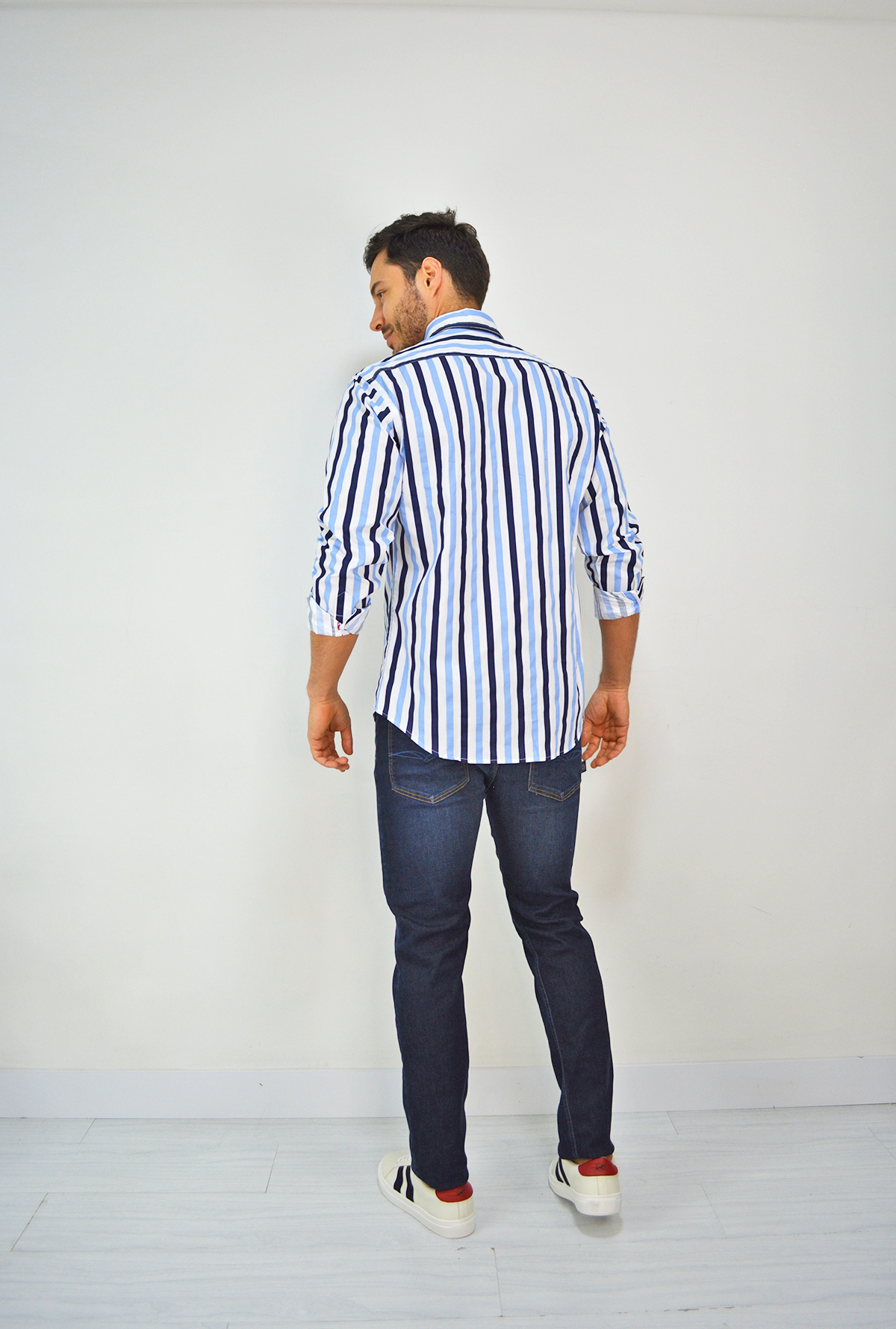 Camisa Manga Larga azul para Hombre CML3118