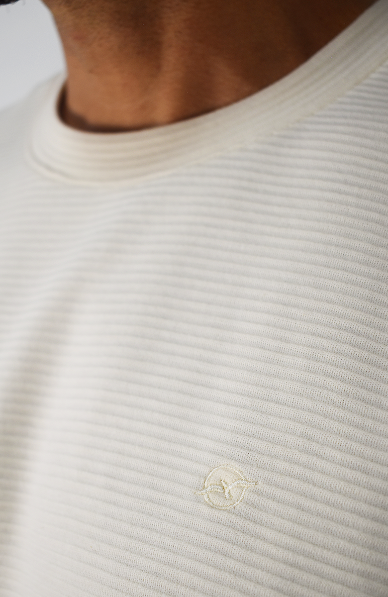 Camiseta texturizada Marfil para Hombre