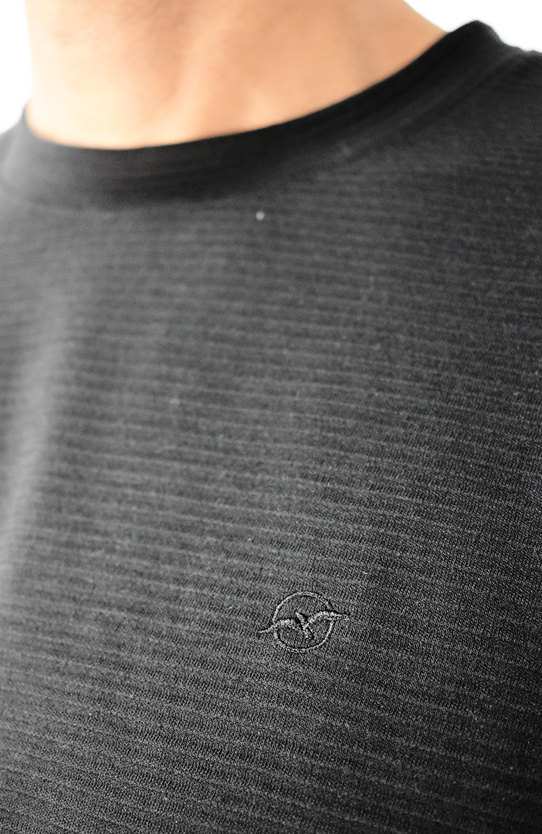 Camiseta texturizada Negra para Hombre