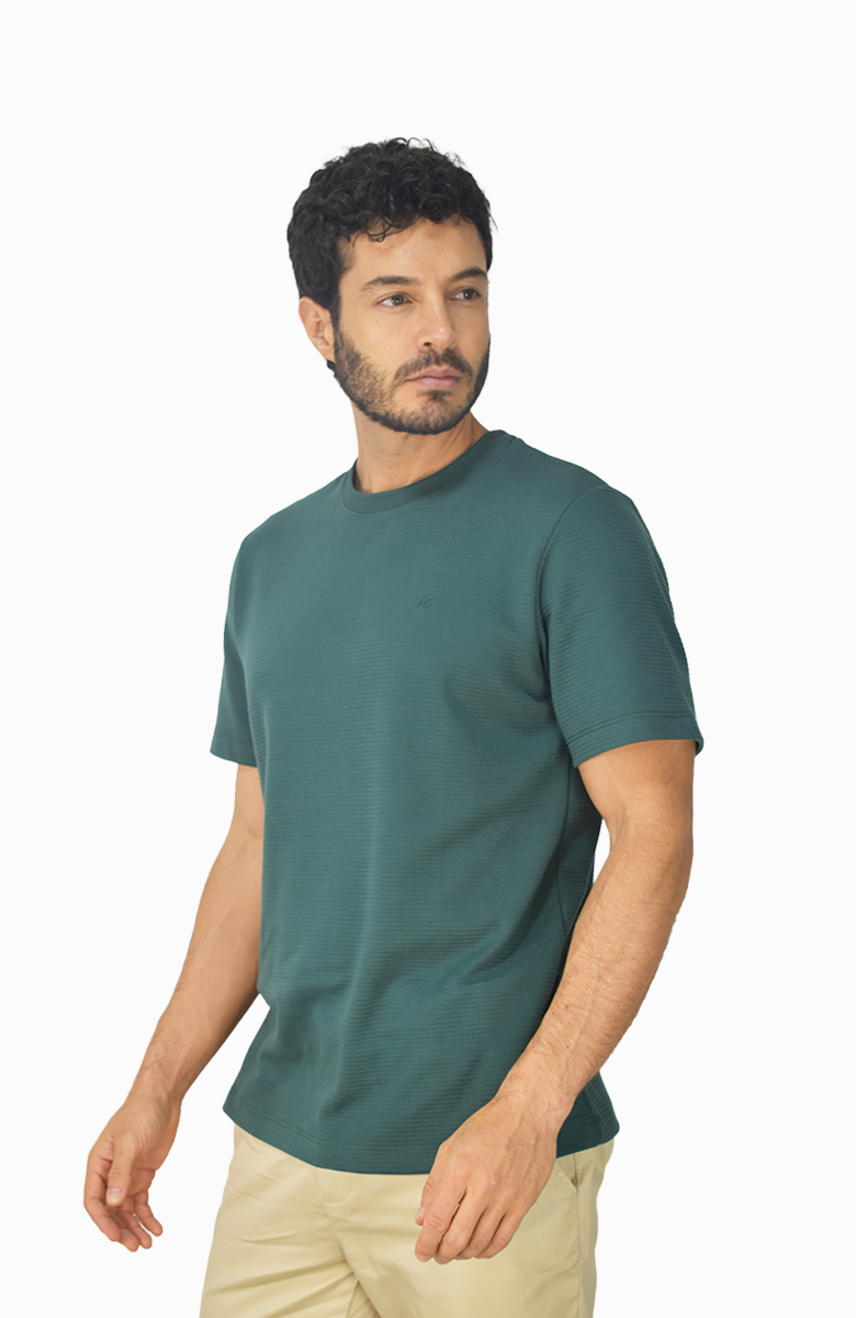 Camiseta texturizada Verde para Hombre