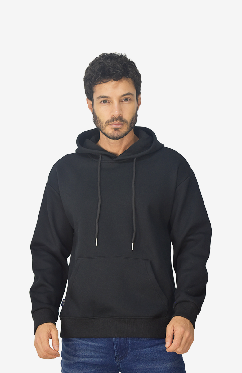 Hoodie básico Negro para Hombre