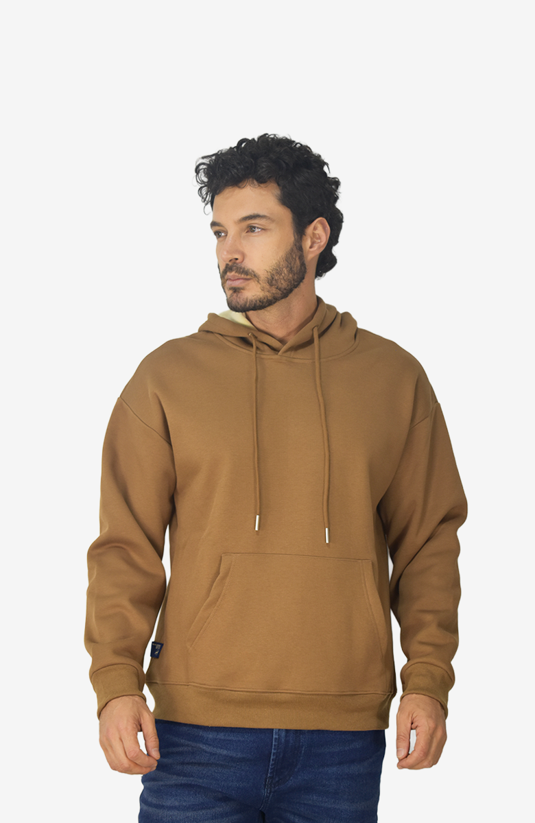 Hoodie básico Café para Hombre