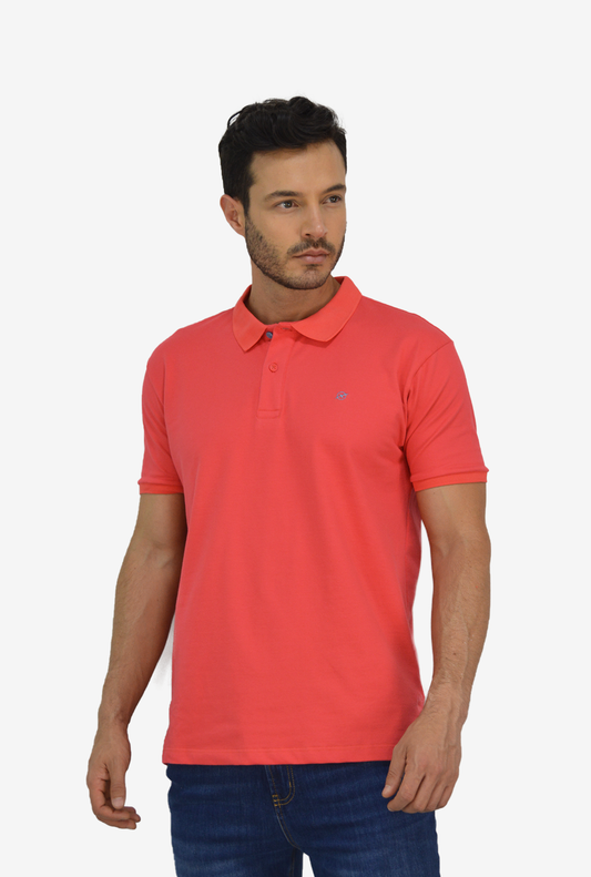 Camiseta Tipo Polo Coral Para Hombre CPB08