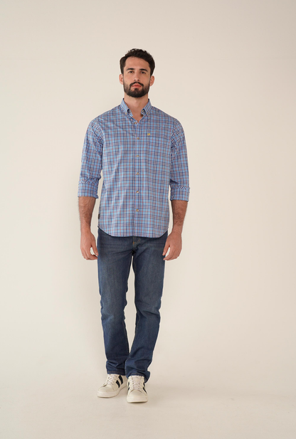 Camisa Manga Larga Azul para Hombre DMCML3100