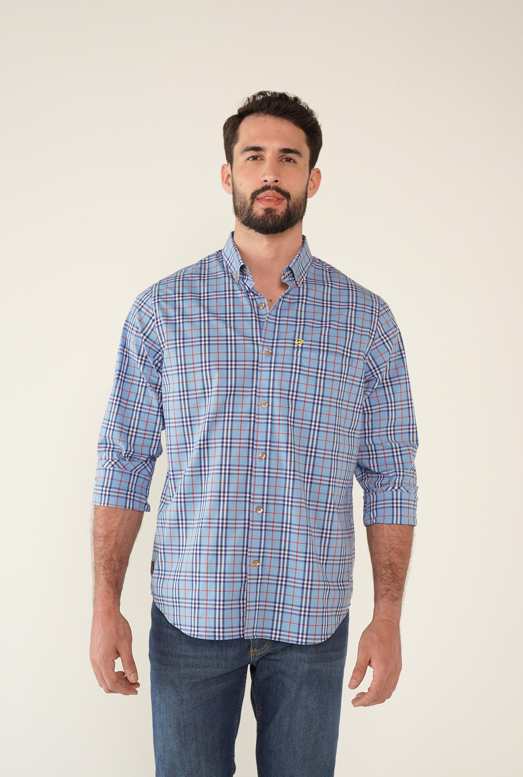 Camisa Manga Larga Azul para Hombre DMCML3100