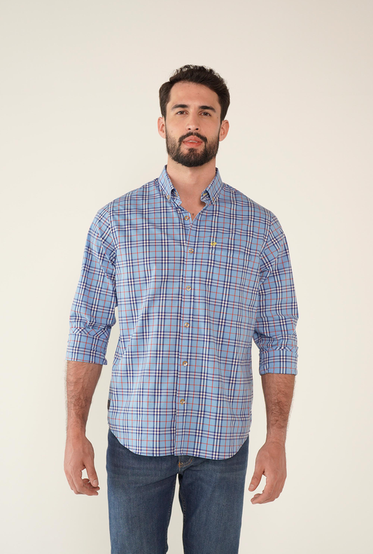 Camisa Manga Larga Azul para Hombre DMCML3100