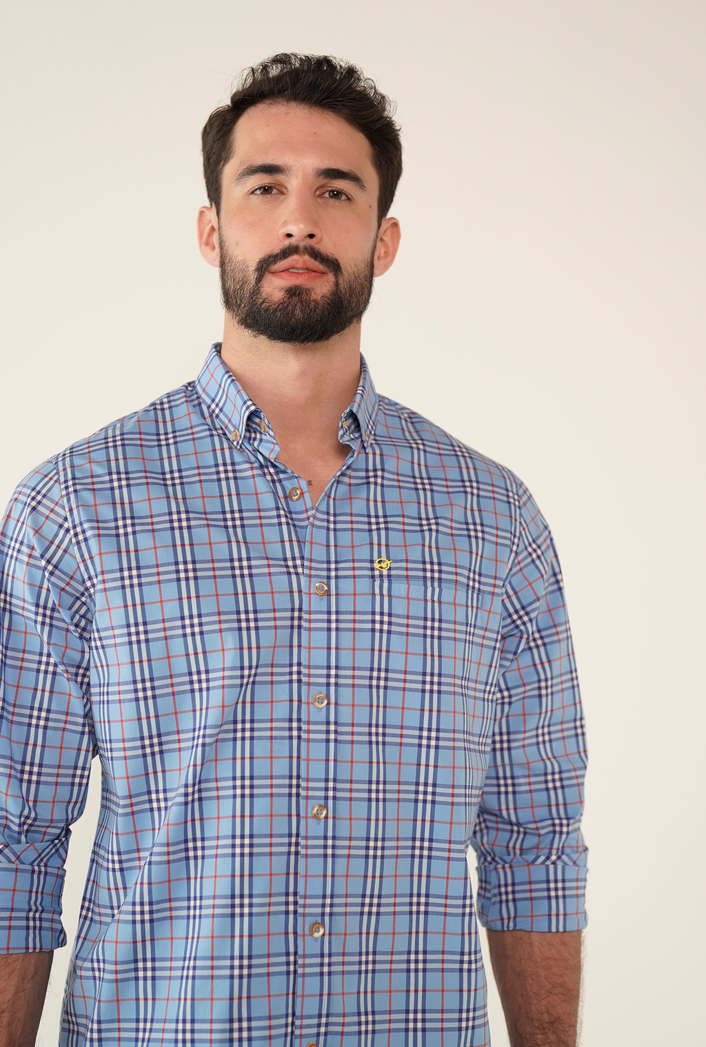 Camisa Manga Larga Azul para Hombre DMCML3100