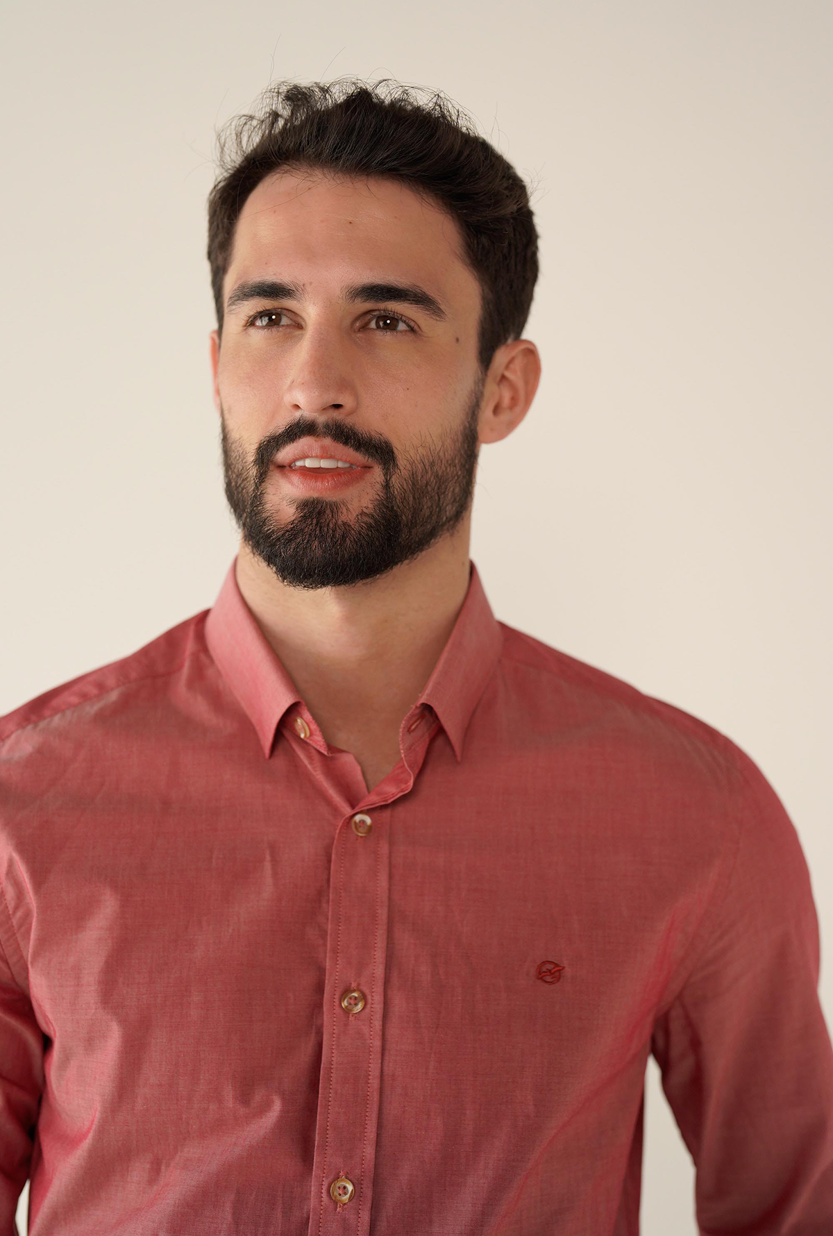 Camisa Manga Larga Roja para Hombre DMCMLED01