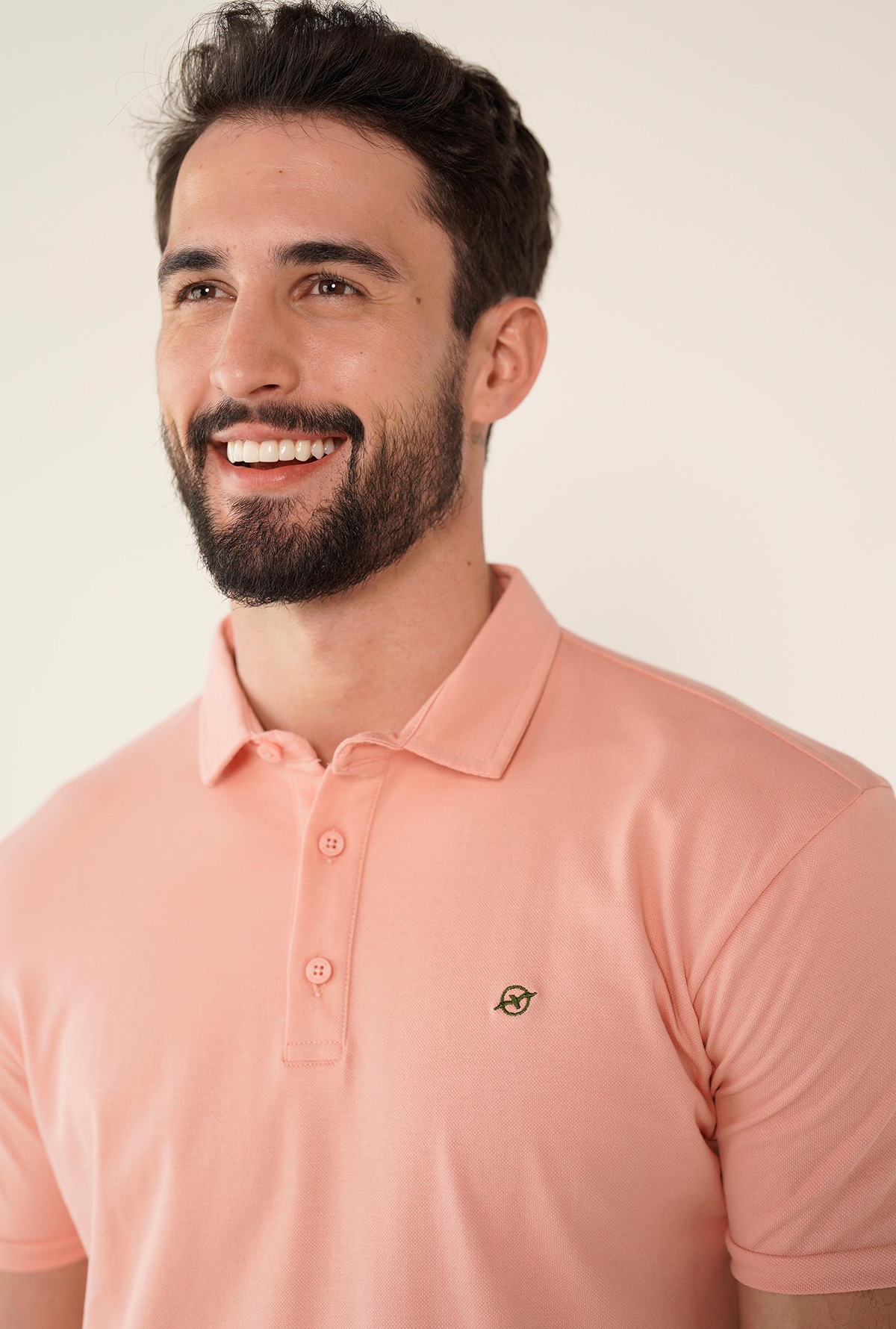 Camiseta Tipo Polo Rosado Para Hombre CPB08