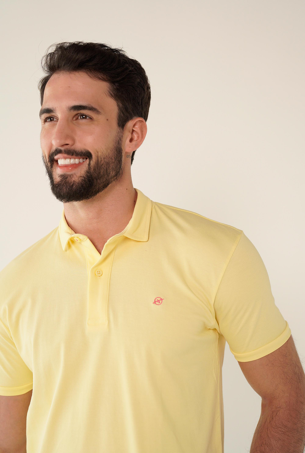 Camiseta Tipo Polo Amarilla Para Hombre CPB08