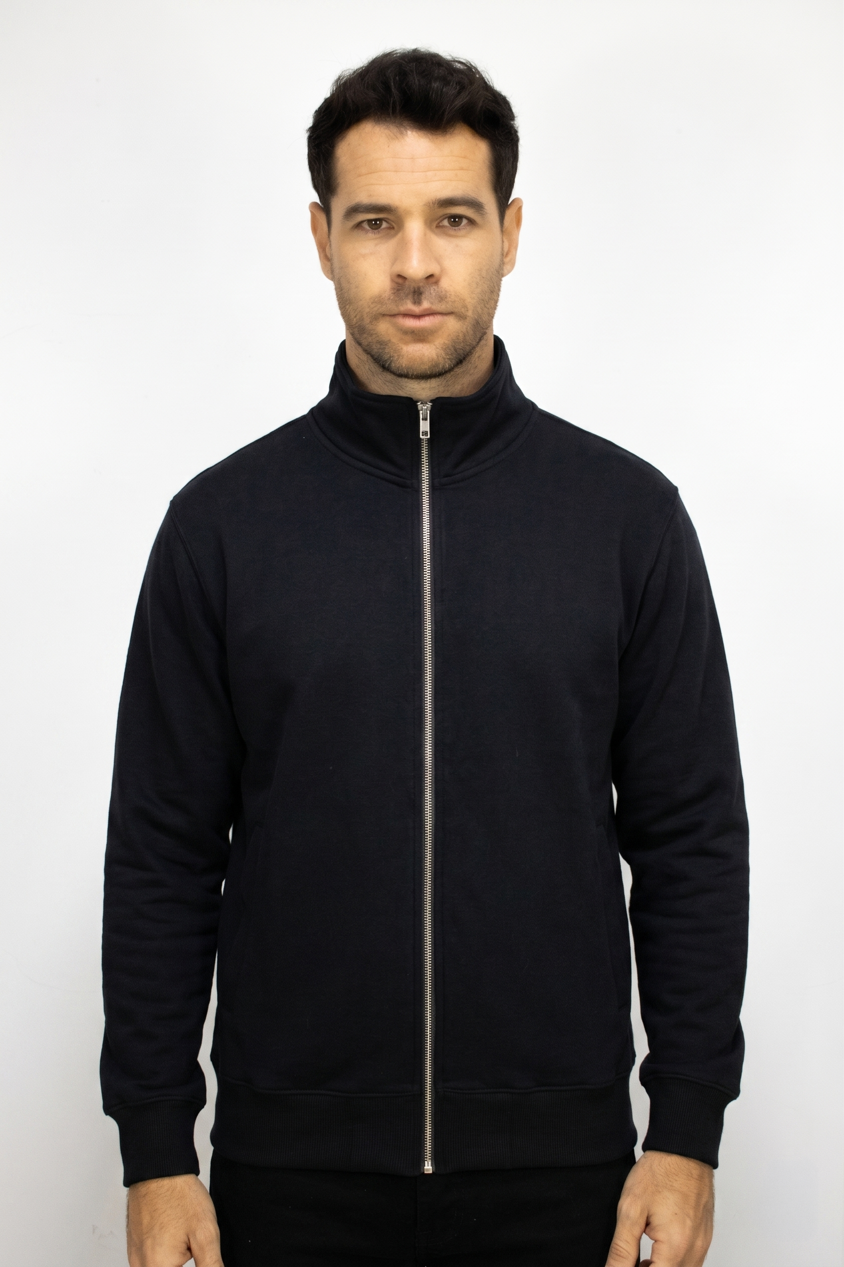 Saco negro con Cremallera para hombre
