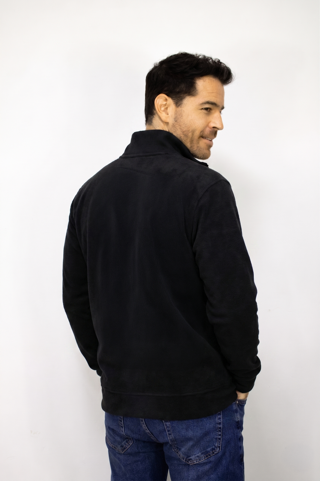 Saco negro con Cremallera para hombre