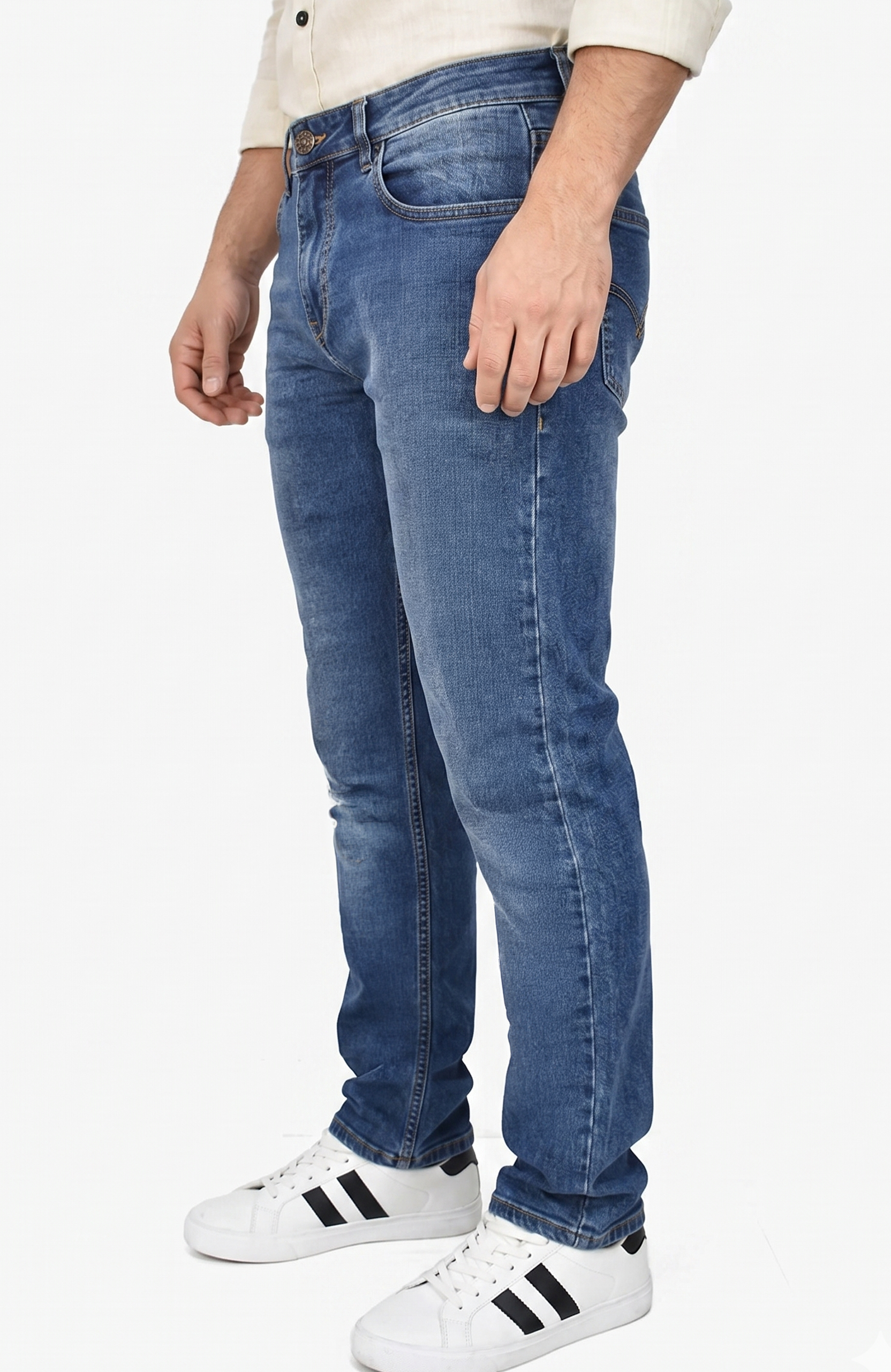 JEAN REGULAR AZUL MEDIO PARA HOMBRE