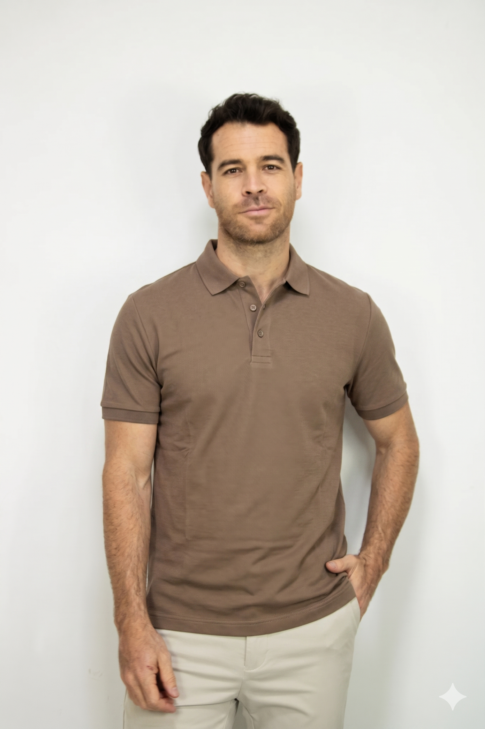 Polo Deportiva Cafe Para Hombre