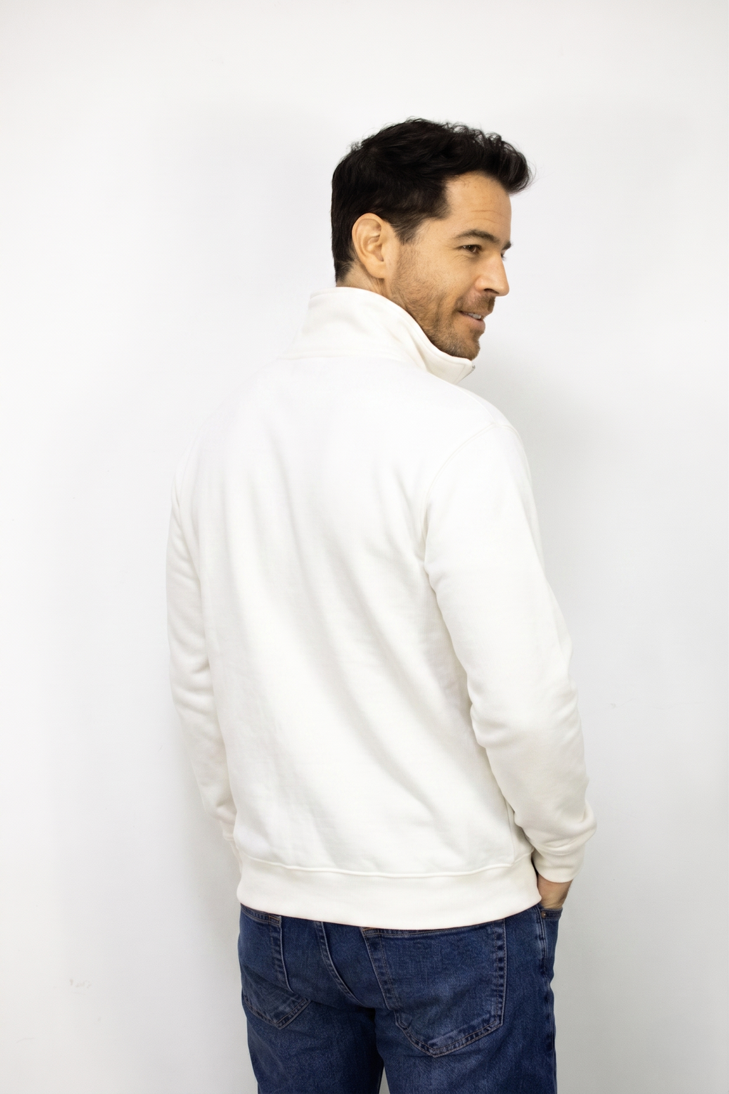 Saco marfil con Cremallera para hombre