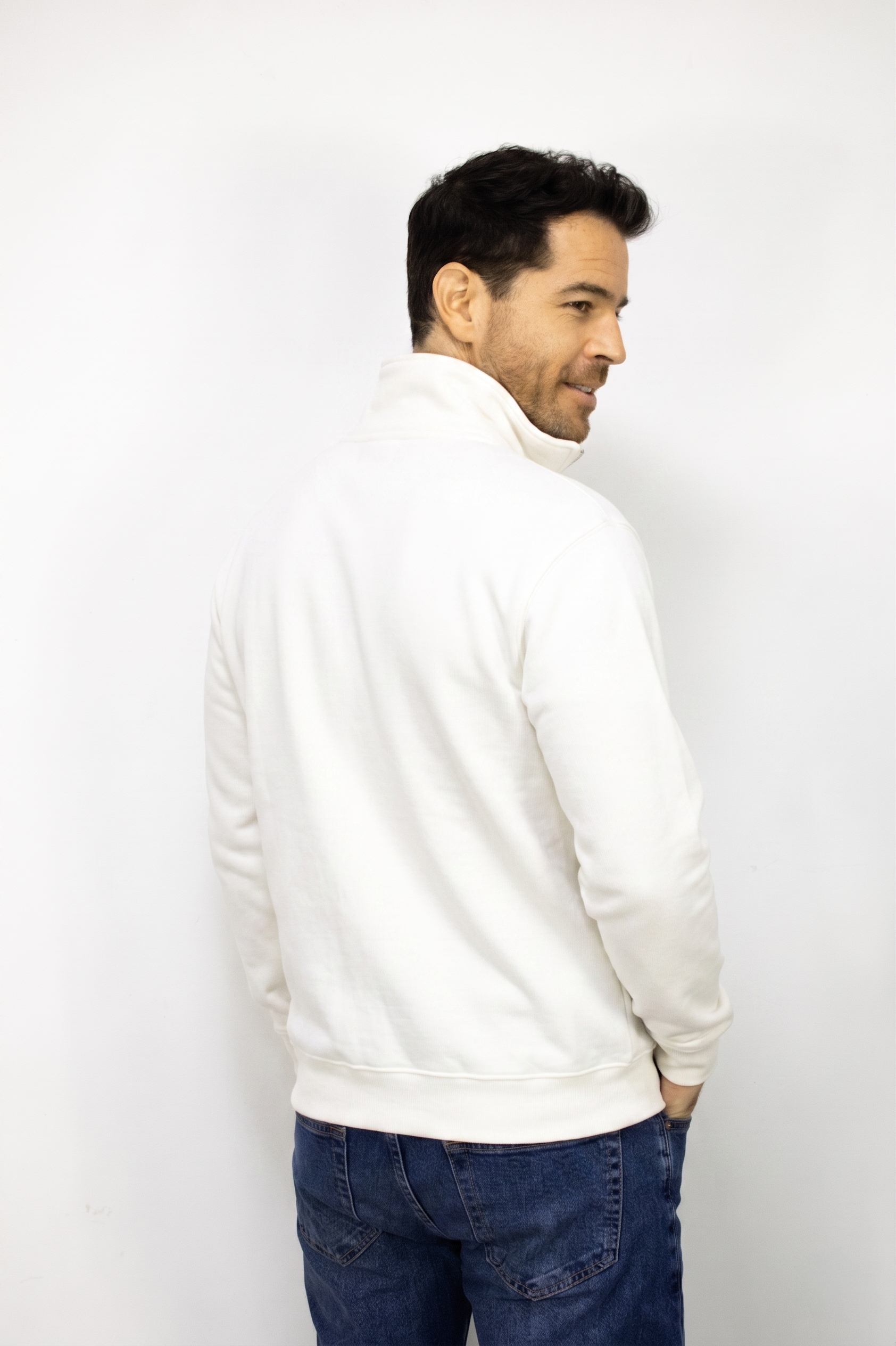 Saco marfil con Cremallera para hombre