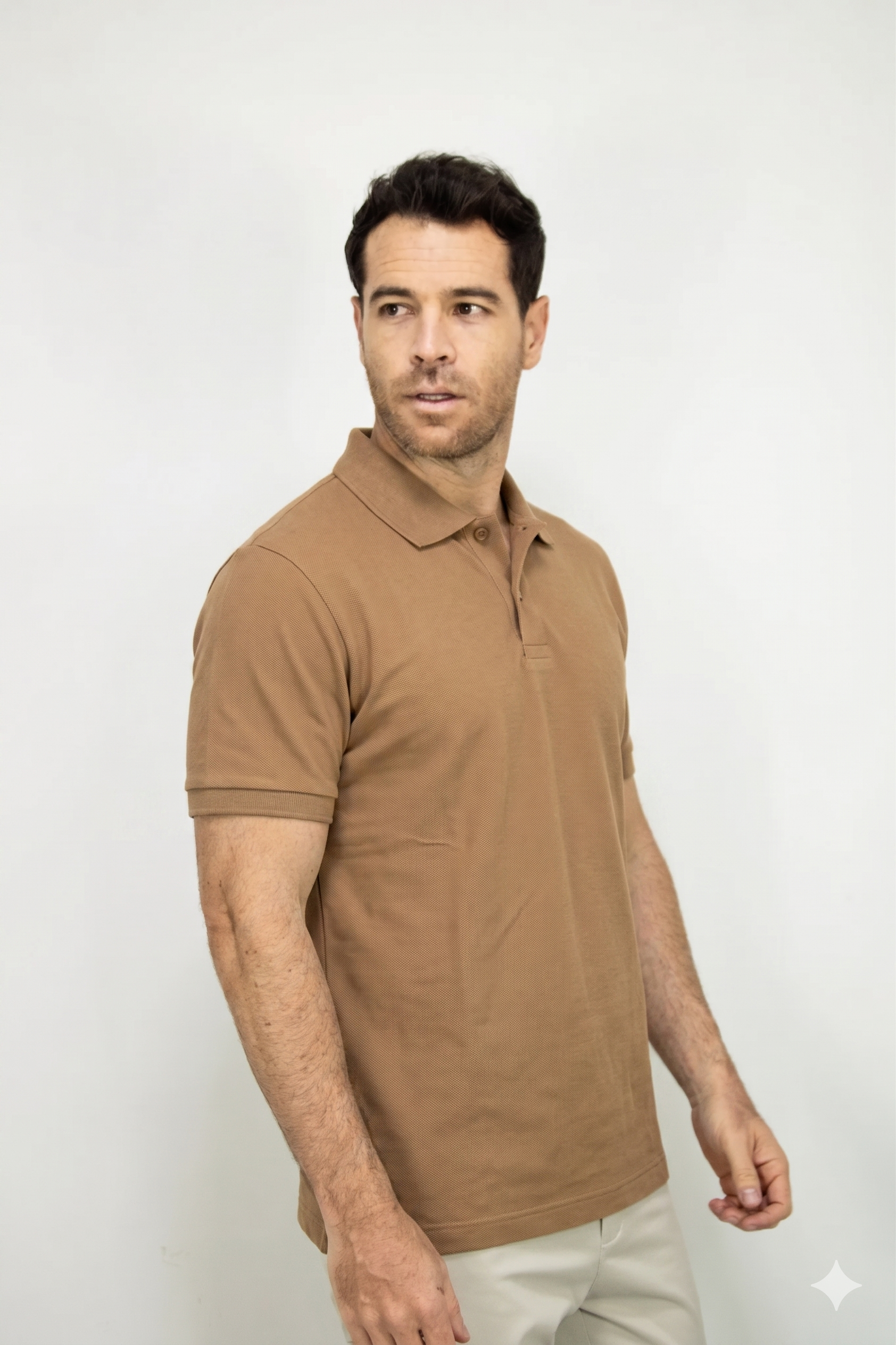 Polo Deportiva Cafe Para Hombre