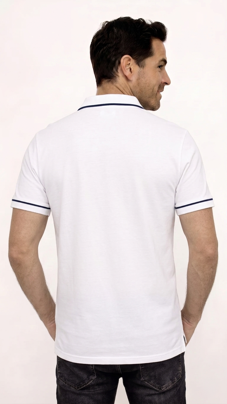 POLO MANGA CON VIVOS EN CONTRASTE  PARA HOMBRE