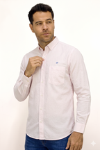 Camisa Manga Larga A Rayas Para Hombre