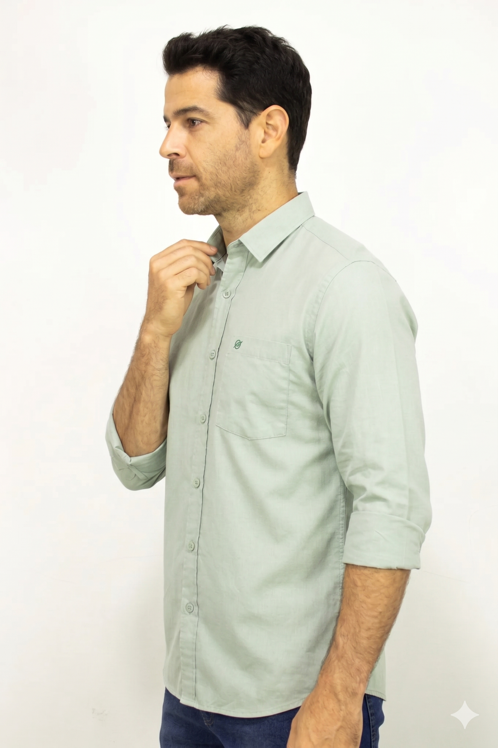 Camisa Verde Claro Para Hombre