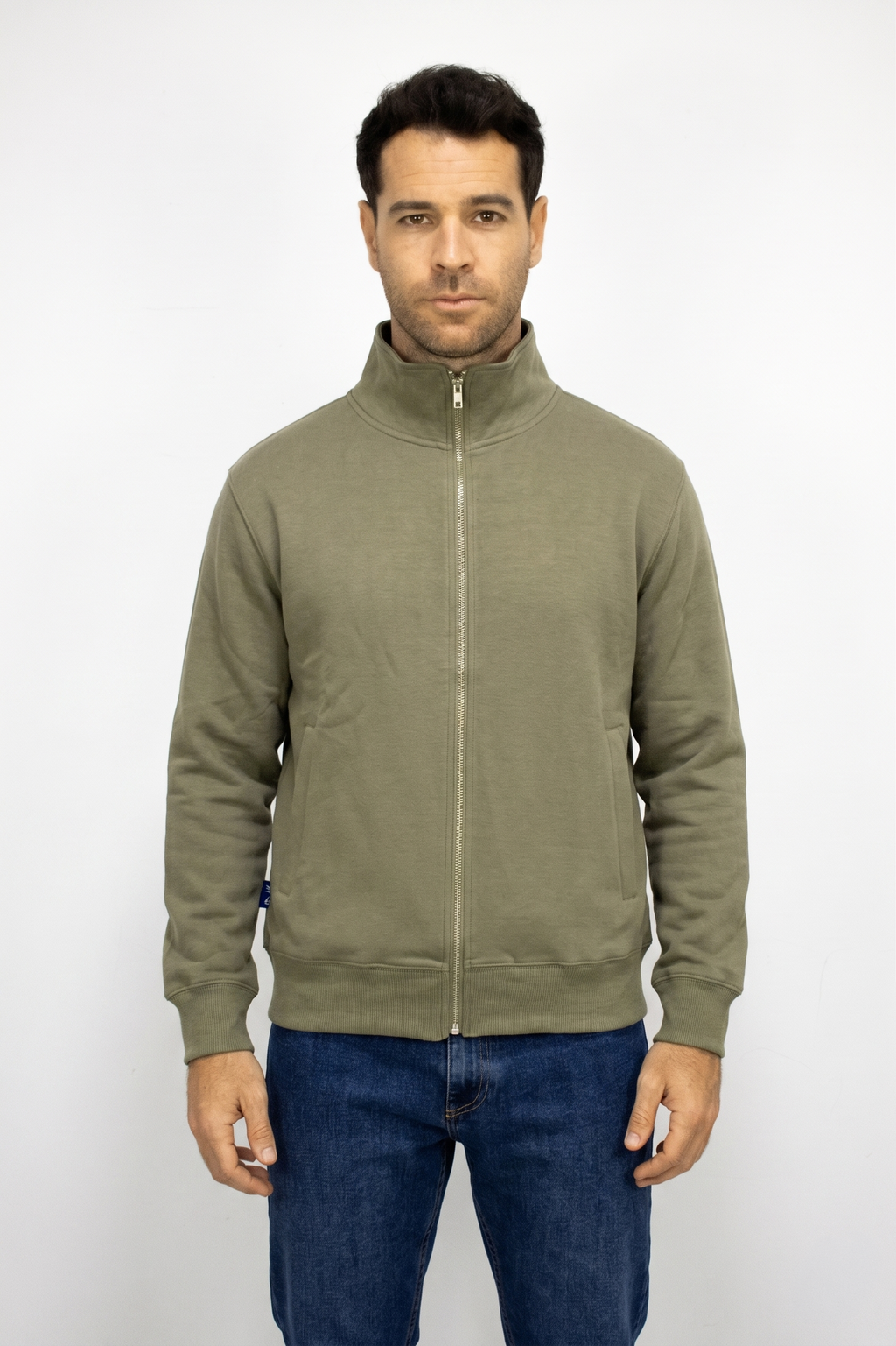 Saco verde con Cremallera para hombre