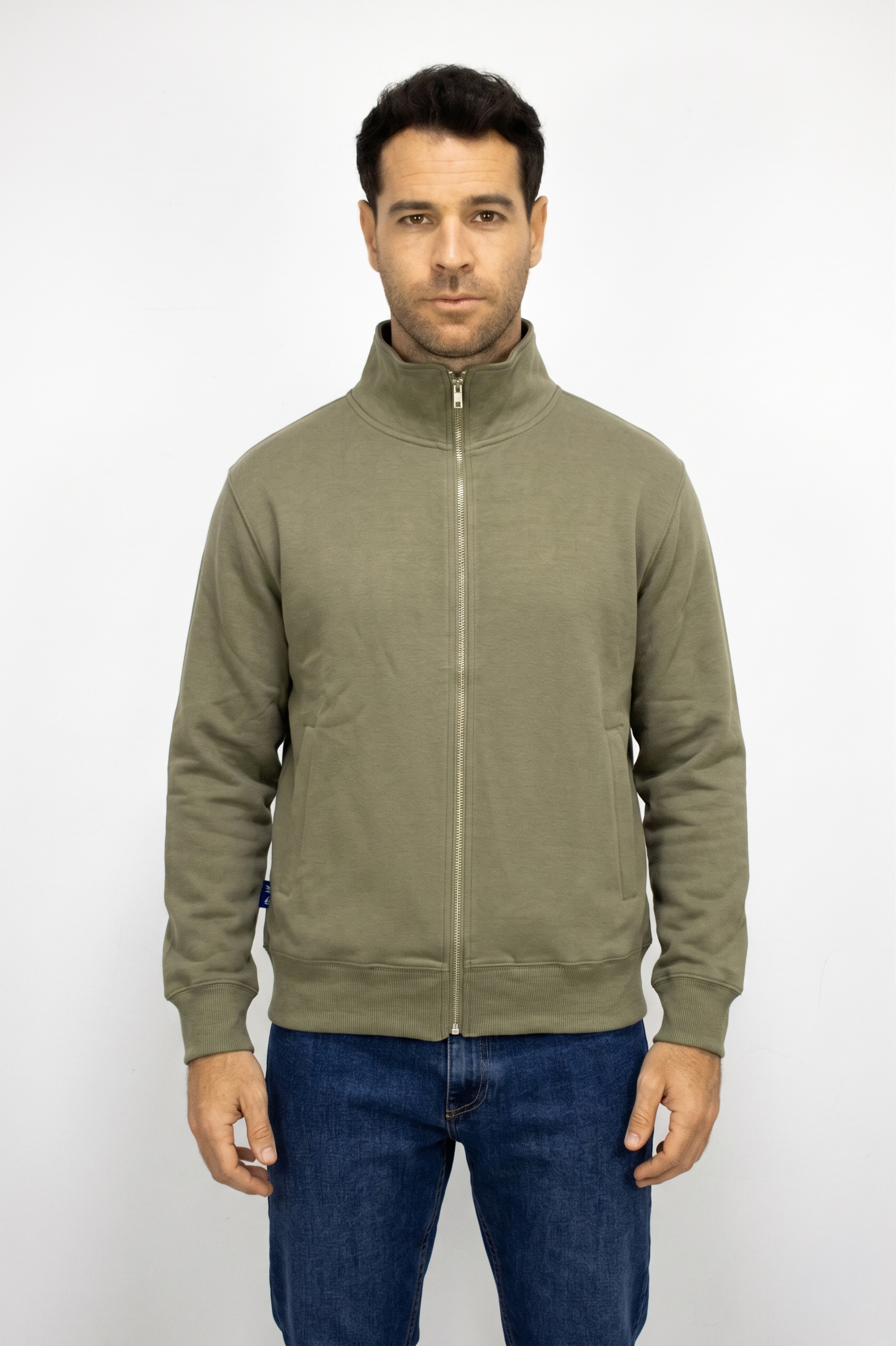 Saco verde con Cremallera para hombre
