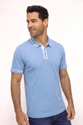 POLO MANGA CON VIVOS EN CONTRASTE PARA HOMBRE