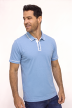 POLO MANGA CON VIVOS EN CONTRASTE PARA HOMBRE