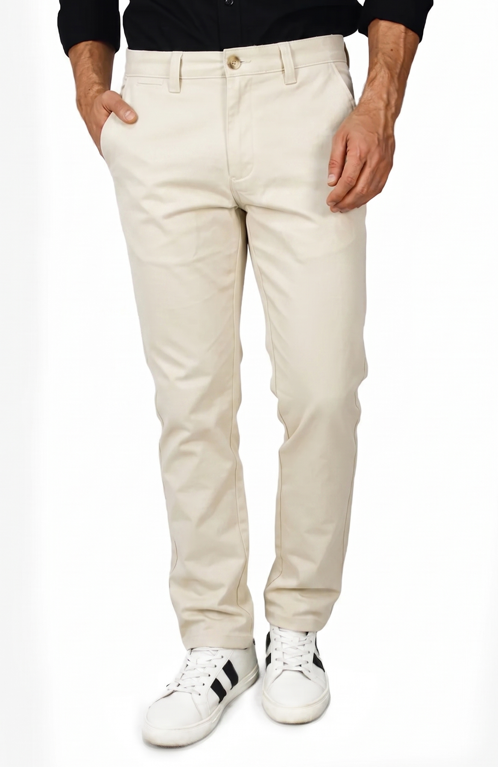 PANTALÓN DRILL BEIGE PARA HOMBRE