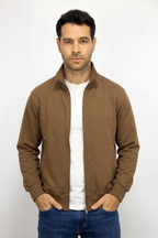 Saco café con Cremallera para hombre