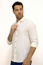 CAMISA LINO MANGA LARGA PARA HOMBRE