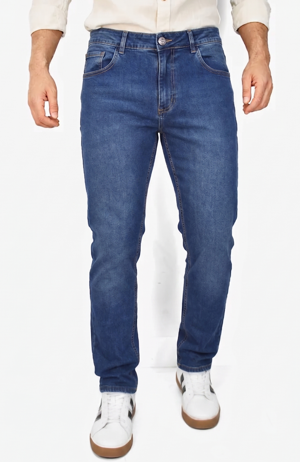 JEAN REGULAR AZUL MEDIO PARA HOMBRE