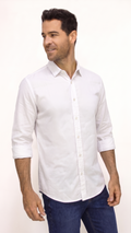 CAMISA MANGA LARGA OXFORD BLANCA PARA HOMBRE