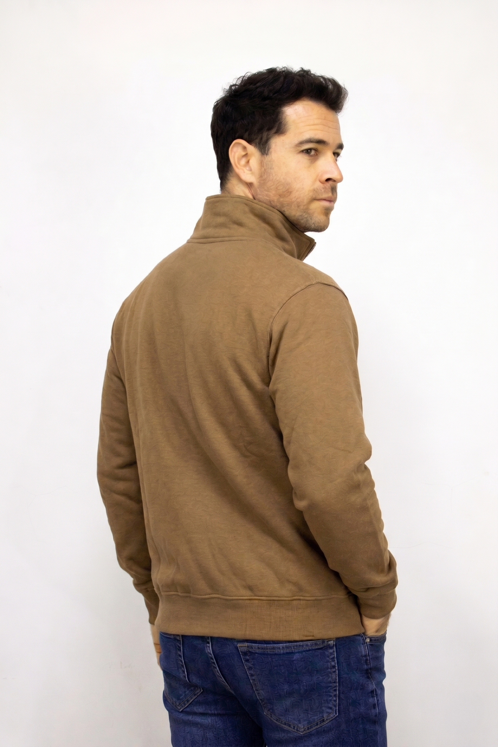 Saco café con Cremallera para hombre