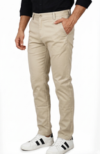 PANTALÓN DRILL BEIGE PARA HOMBRE