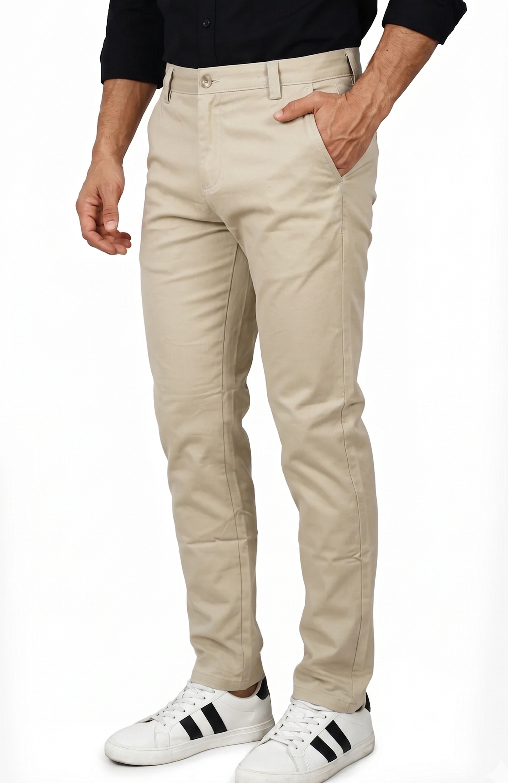 PANTALÓN DRILL BEIGE PARA HOMBRE