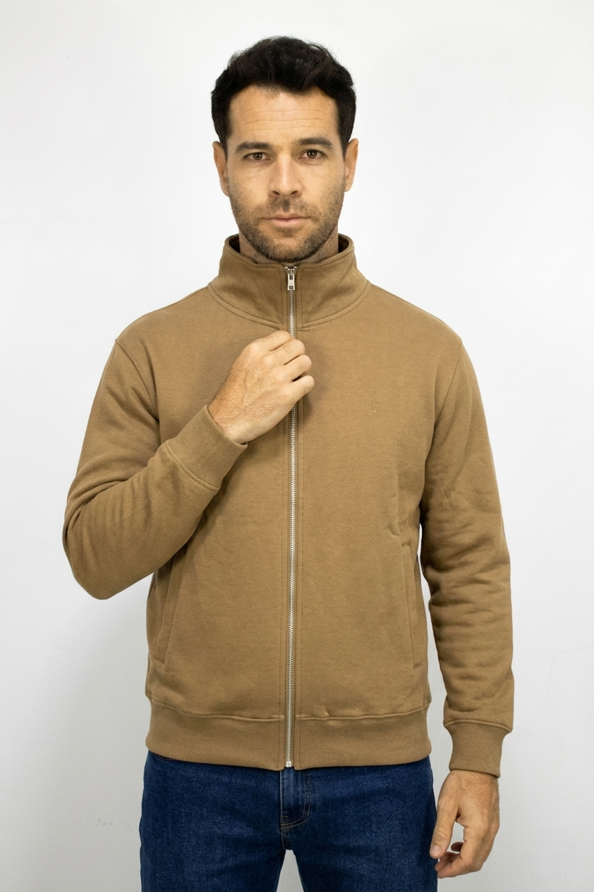 Saco café con Cremallera para hombre