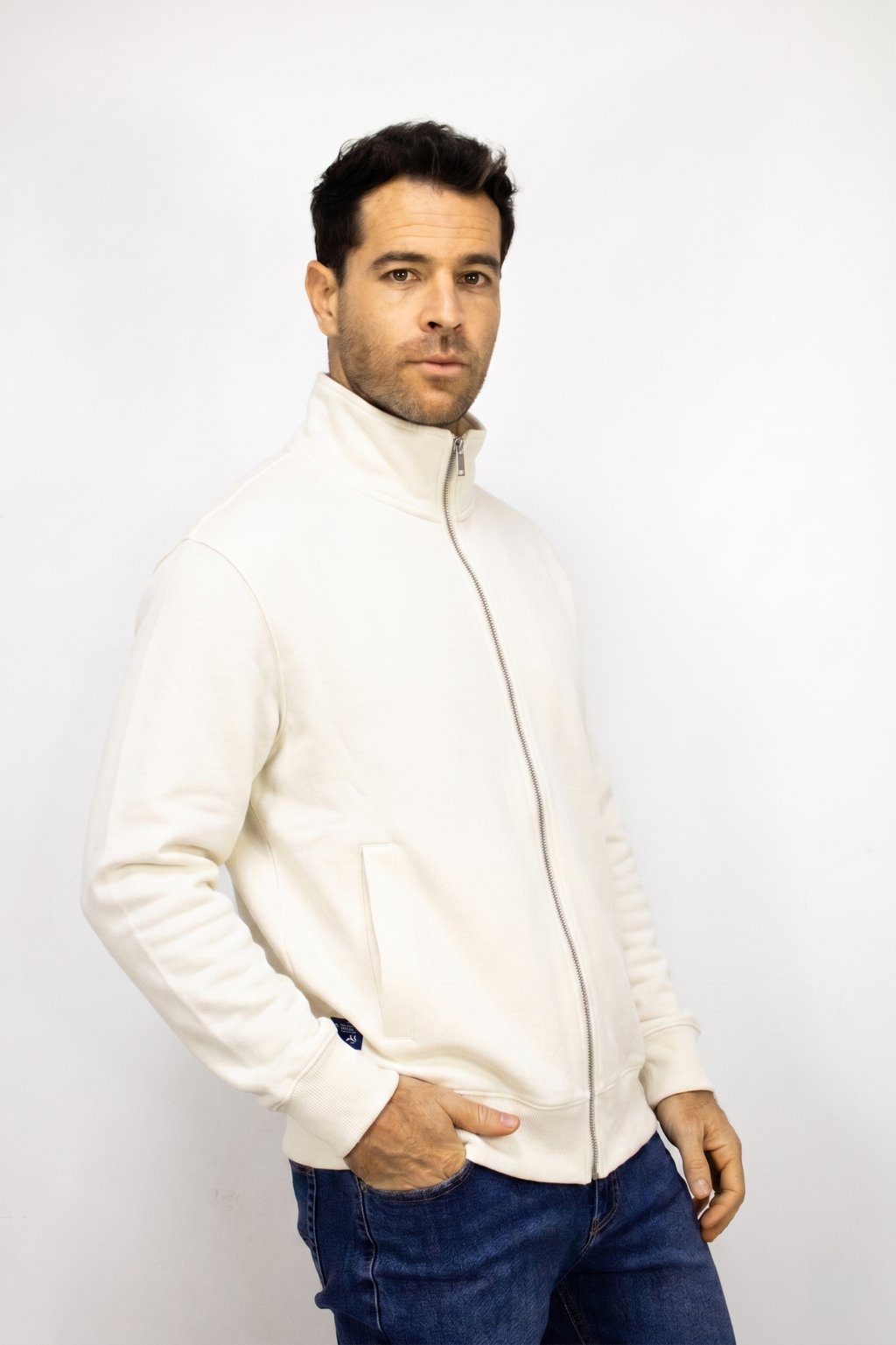Saco marfil con Cremallera para hombre