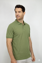 Polo Deportiva Verde Para Hombre