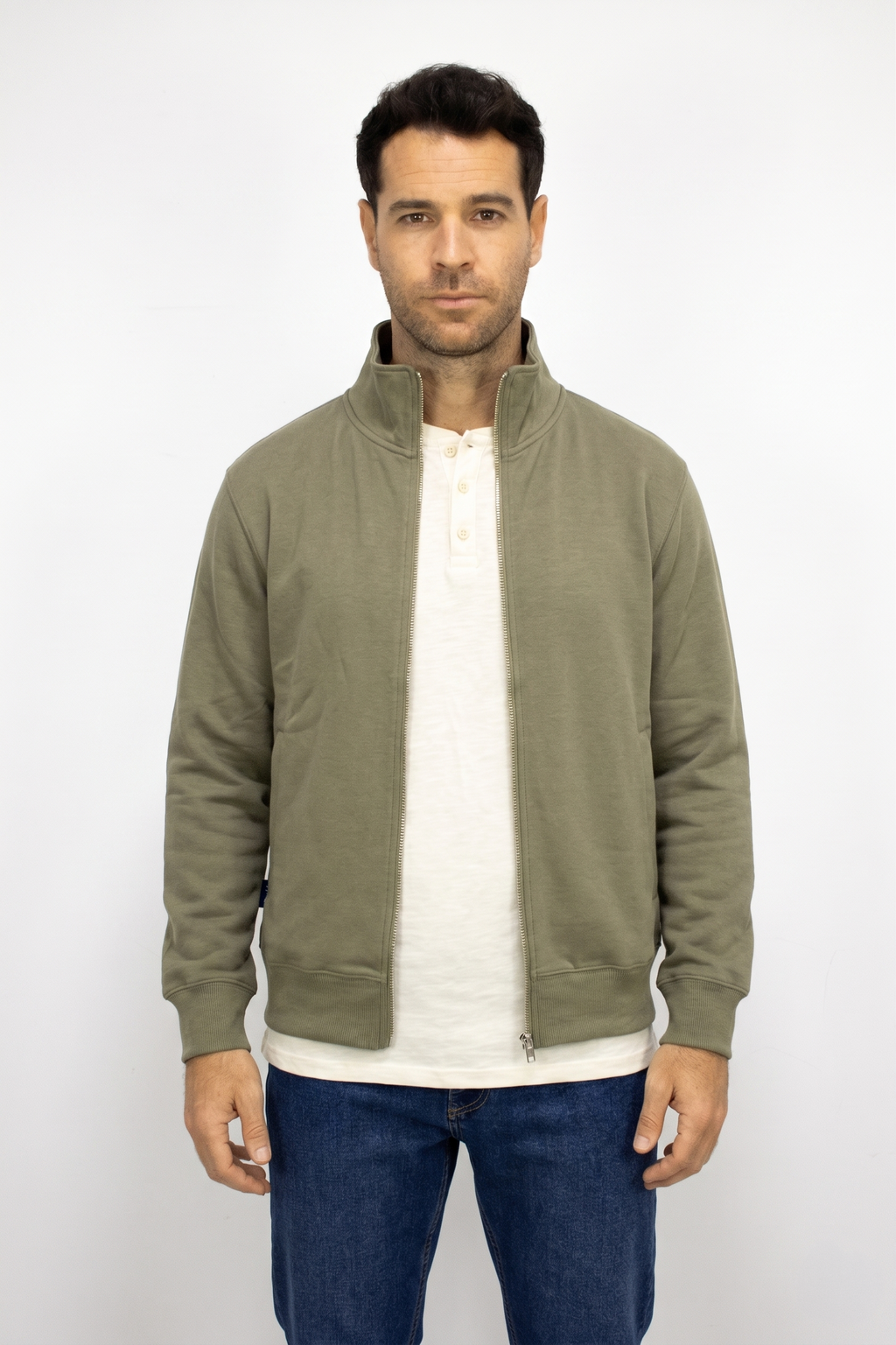 Saco verde con Cremallera para hombre